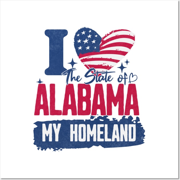 Alabama my homeland Wall Art by HB Shirts